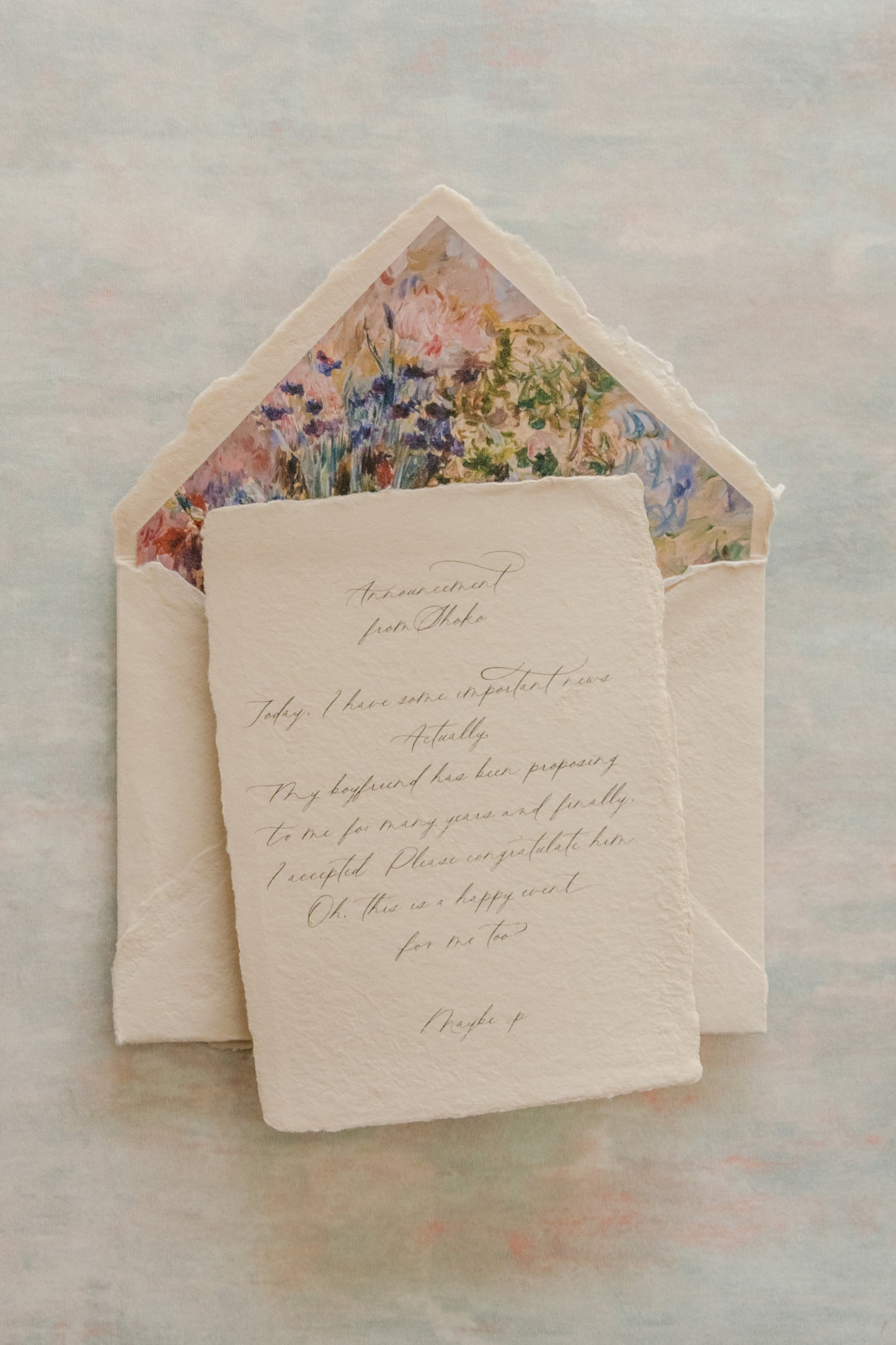 Handmade Paper / 5×7 Sheets / Blush