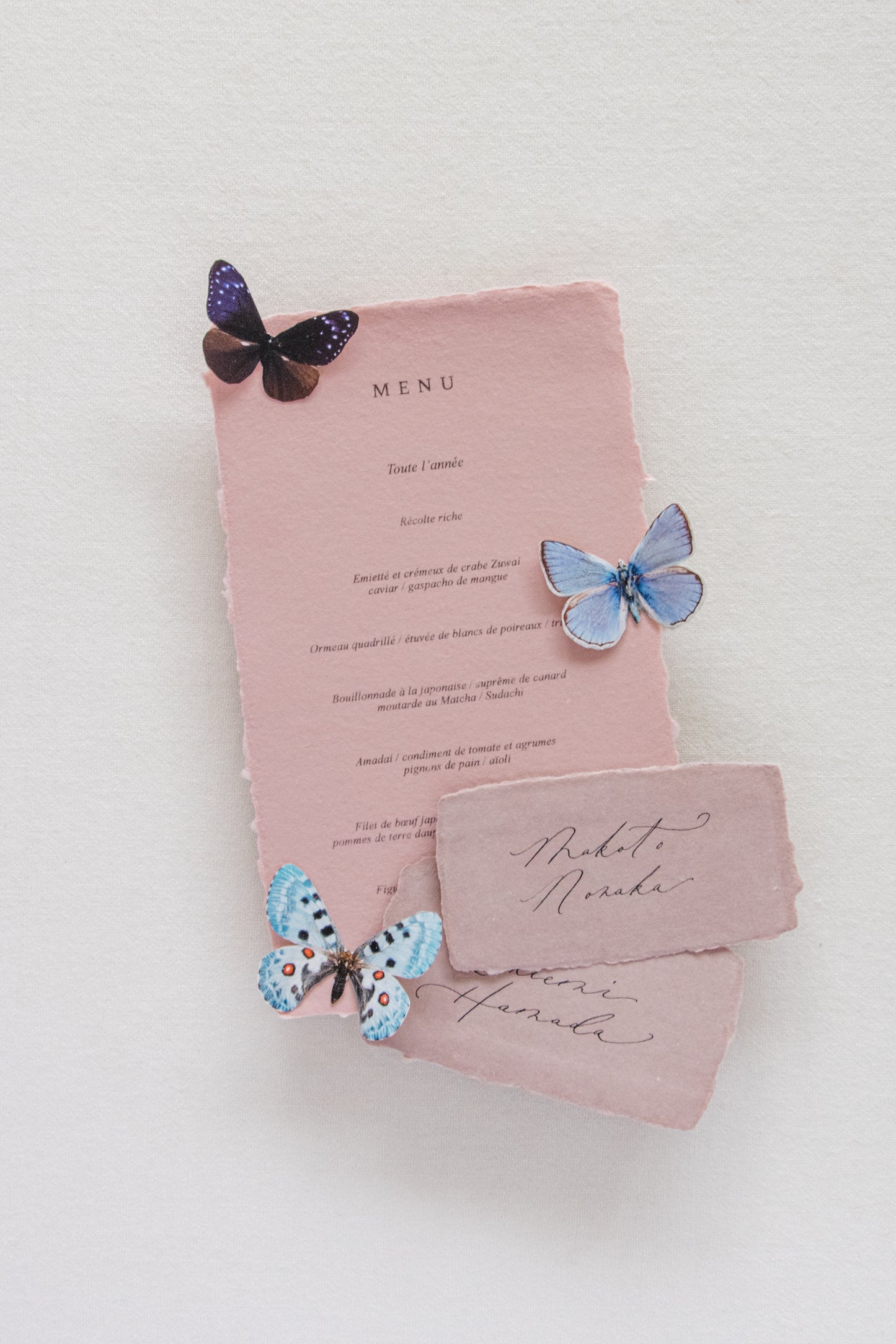 Handmade Paper / 2×4 Sheets / Dusty rose