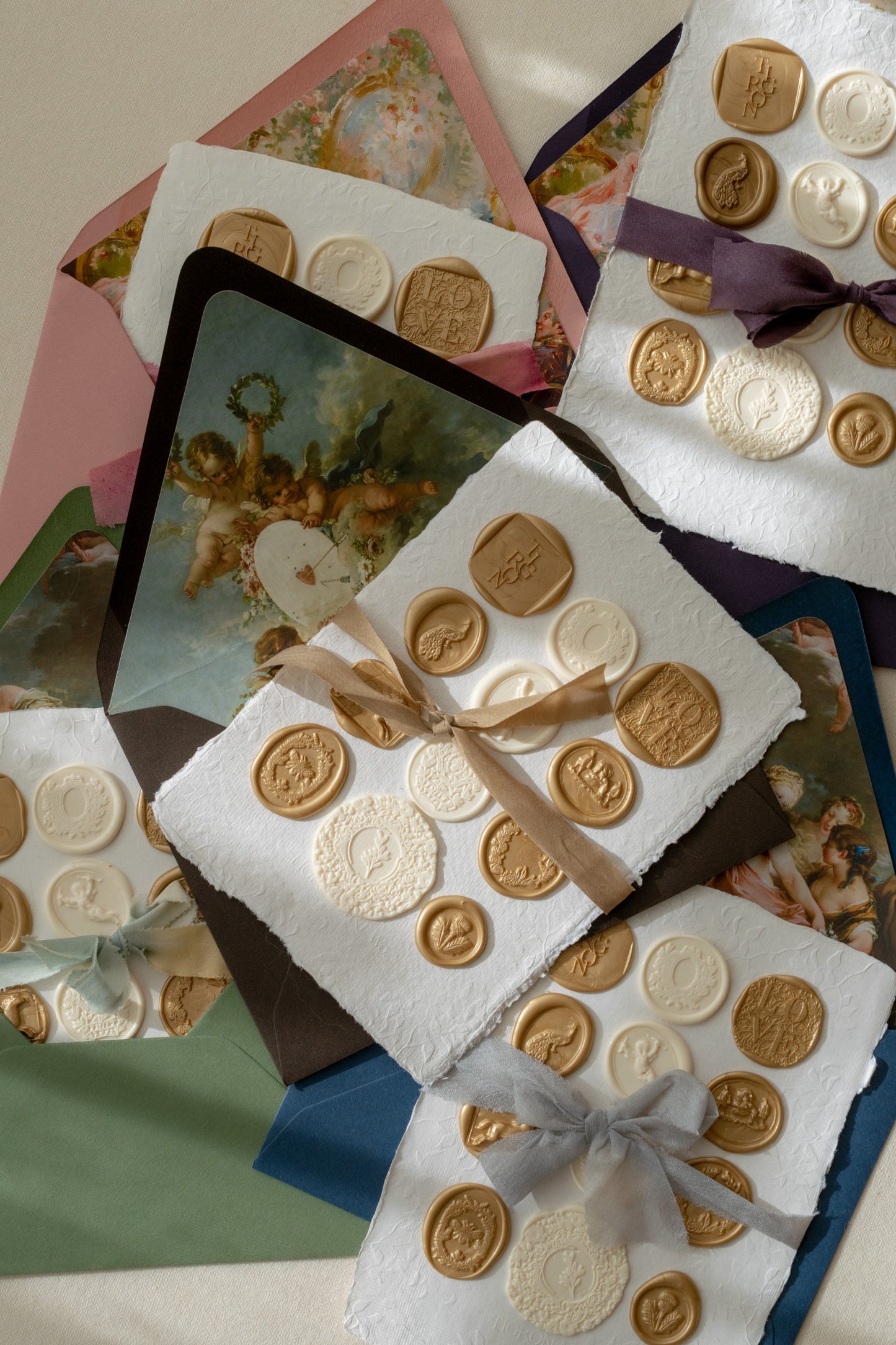 Wax seals card & Artwork Envelope SET