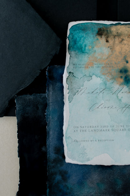 Handmade Paper Envelopes US A7 / Black