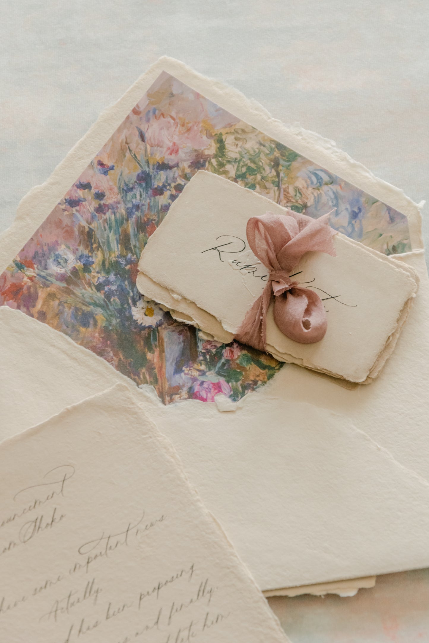 Handmade Paper Envelopes US A7 / Blush