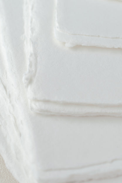 Handmade Paper / 5×7 Sheets / White / Soft