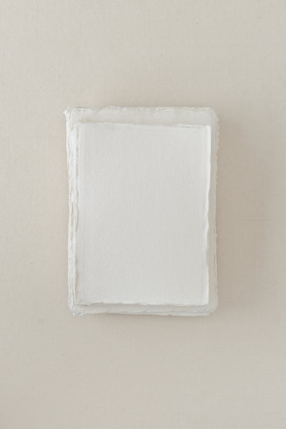 Handmade Paper / 4.25x6 Sheets / Off-White / Rough