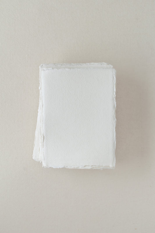 Handmade Paper / 4.25x6 Sheets / Off-White / Rough