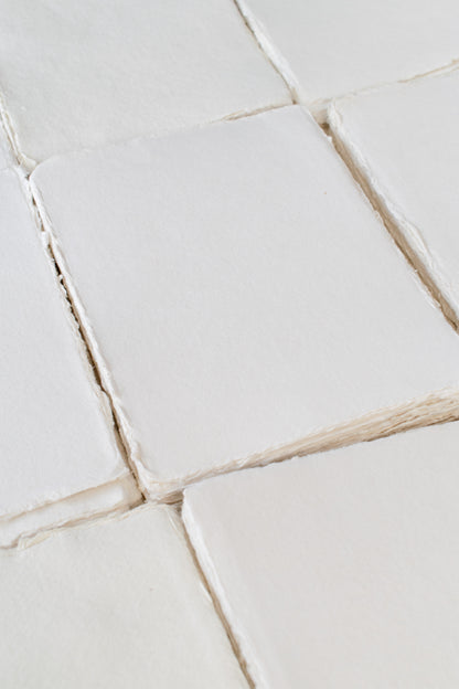 Handmade Paper / 5×7 Sheets / Off-White / Rough