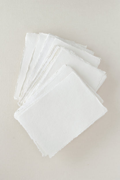 Handmade Paper / 5×7 Sheets / Off-White / Rough