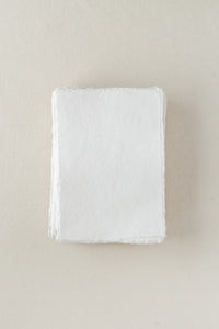 Handmade Paper / 5×7 Sheets / Off-White / Rough