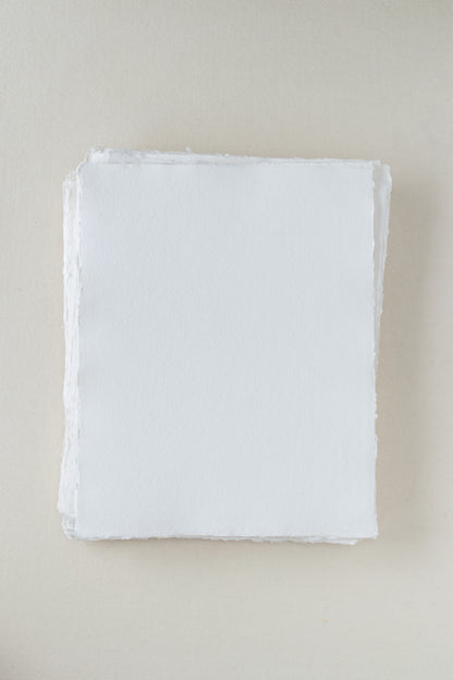 Handmade Paper / White    8.5 x 11