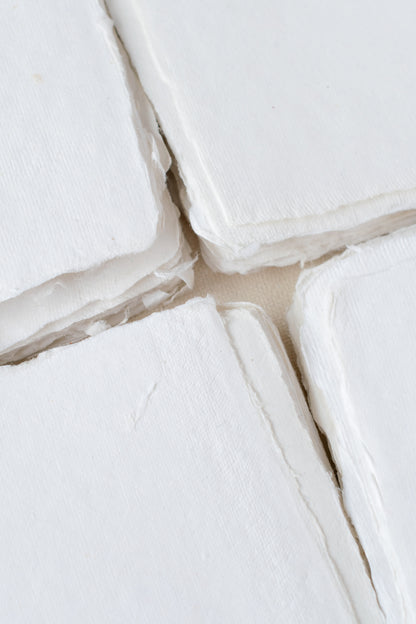 Handmade Paper / 5×7 Sheets / Off-White / Smooth