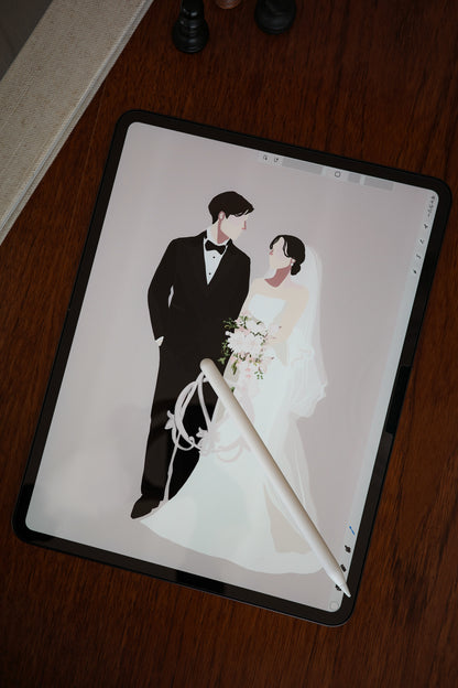 Wedding digital illustration