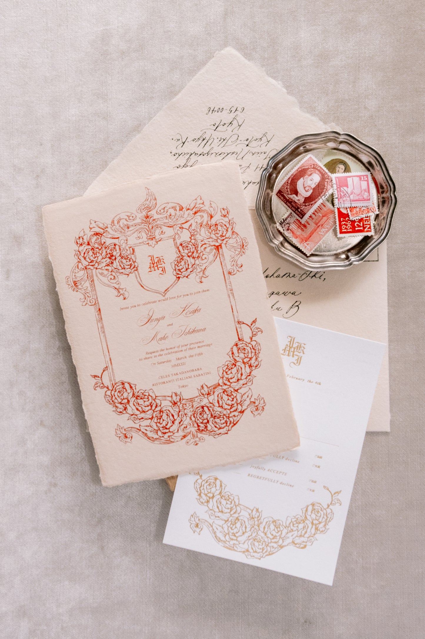 Handmade Paper Envelopes US A7 / Blush