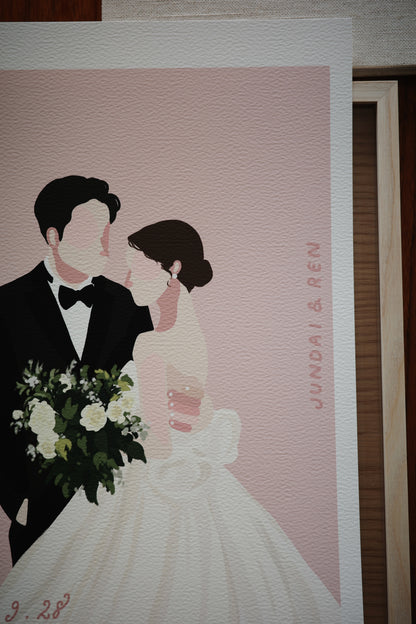 Wedding digital illustration / Poster Print [オプション]