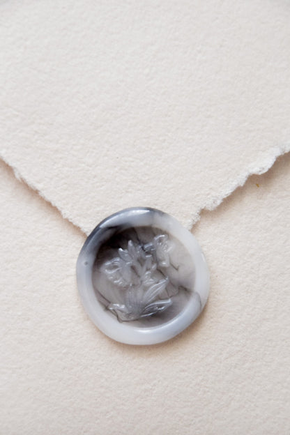 Wax Seals - Hellebore / BIANCO - Set of 10