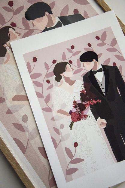 Wedding digital illustration / Poster Print [オプション]