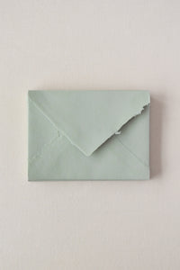 Handmade Paper Envelopes US A7 / Sage
