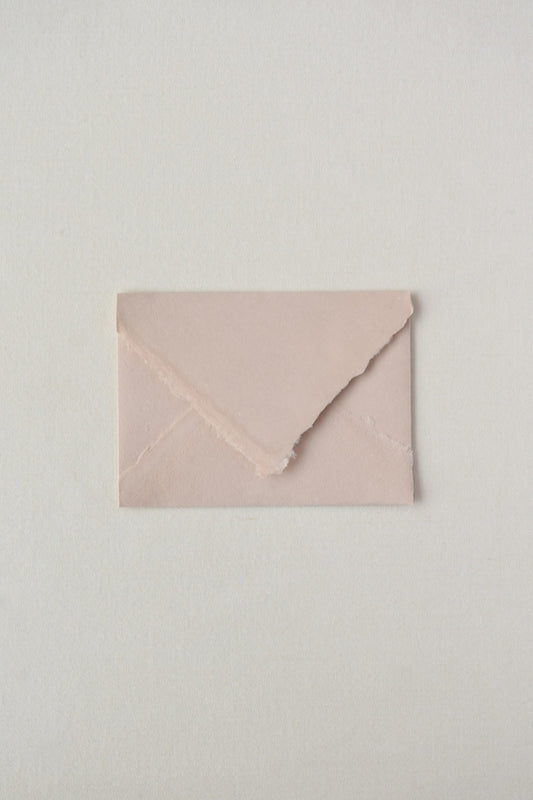 Handmade Paper Envelopes / Pink Beige