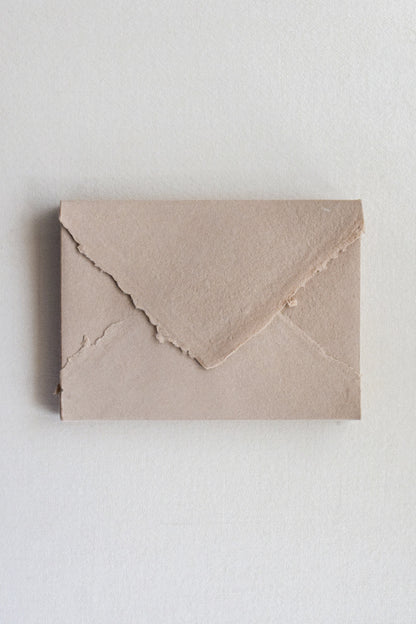 Handmade Paper Envelopes US A7 / Nude Brown