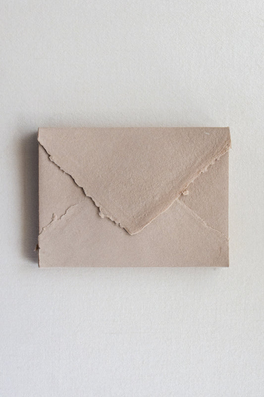 Handmade Paper Envelopes US A7 / Nude Brown