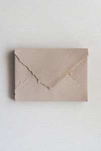 Handmade Paper Envelopes US A7 / Nude Brown