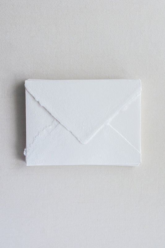 Handmade Paper Envelopes US A7 / White