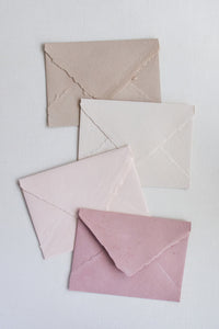 Handmade Paper Envelopes US A7 / Dusty Rose