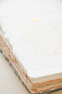 Marriage Certificate Foil Paper / Blush