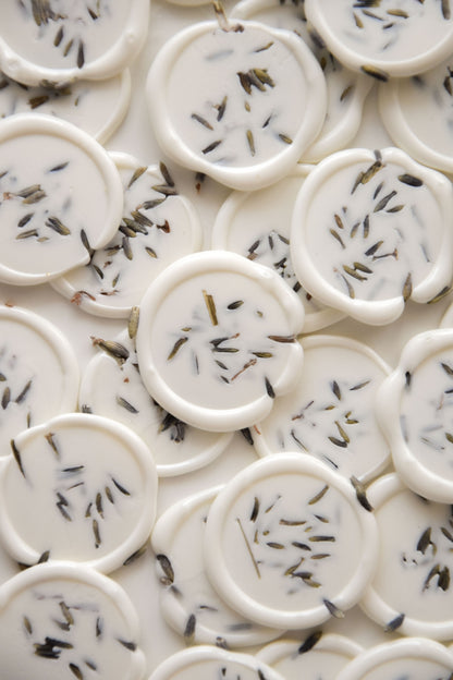 Wax Seals - Dride flower / Lavender - Set of 10