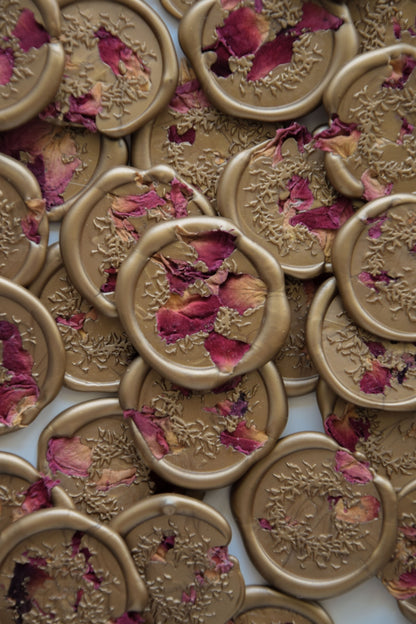 Wax Seals - Dride flower / Rose GARDEN - Set of 10